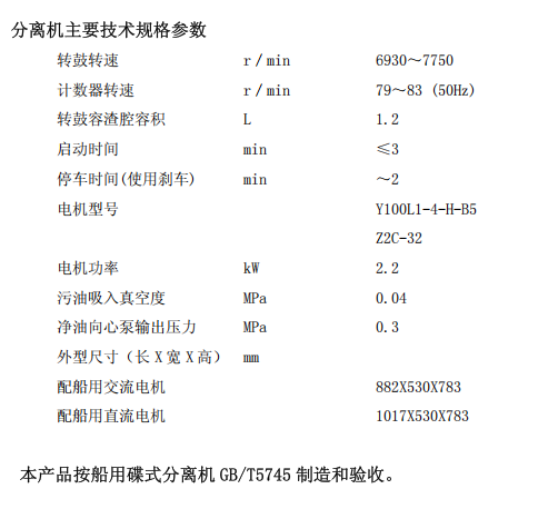 船用分油机配件制造商